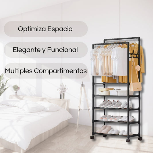 Organizador de zapatos y ropa con ruedas